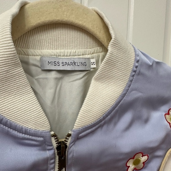 Miss Sparkling‎ Floral Embroidered Western Satin Jacket Small Anamae Rockabilly - Picture 2 of 3